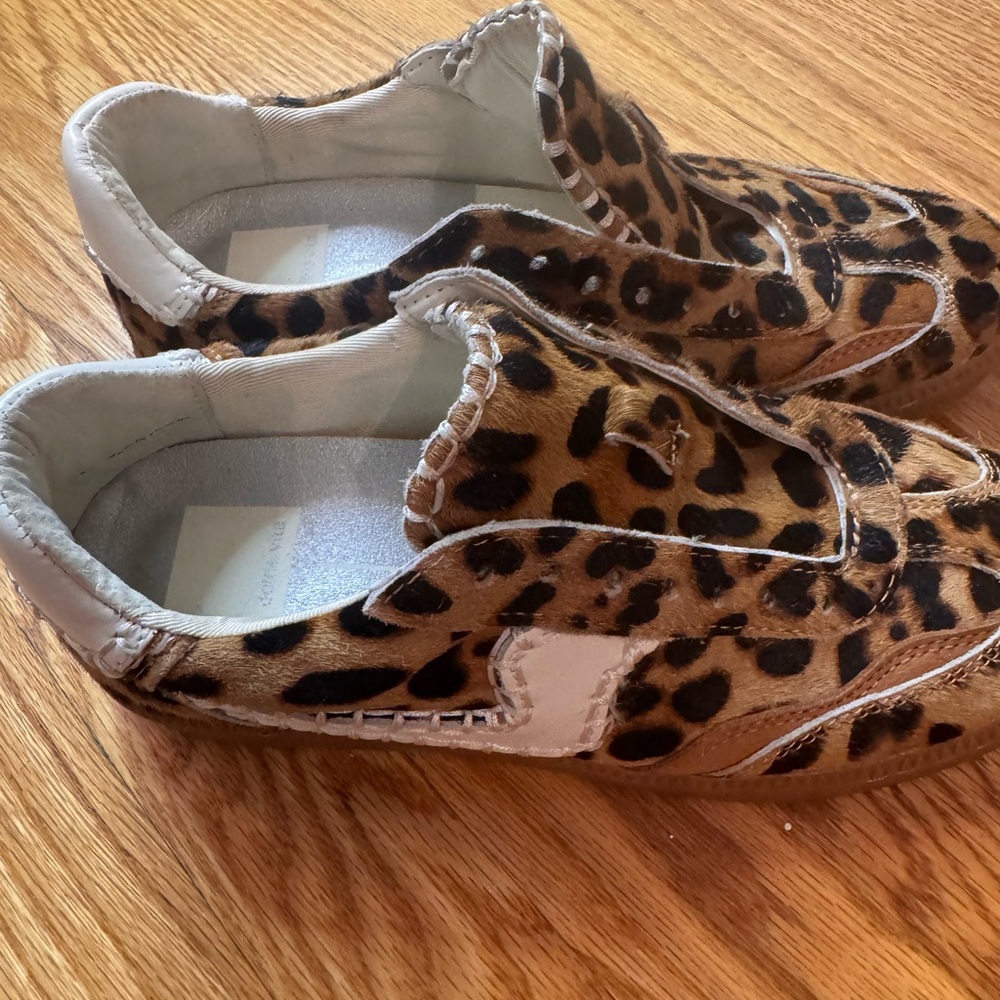 Dolce Vita Leopard Print Slip-On Sneakers - Brown & Black **need laces!!!